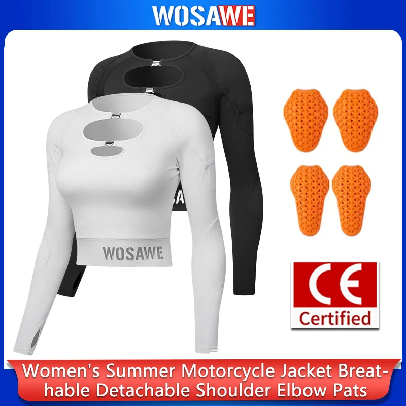 WOSAWE Women Summer Motorcycle Jacket Breathable Motocross Motobiker Racing Clothing Detachable Shoulder Elbow pads
WOSAWE Women Summer Motorcycle Jacket Breathable Motocross Motobiker Racing Clothing Detachable Shoulder Elbow pads