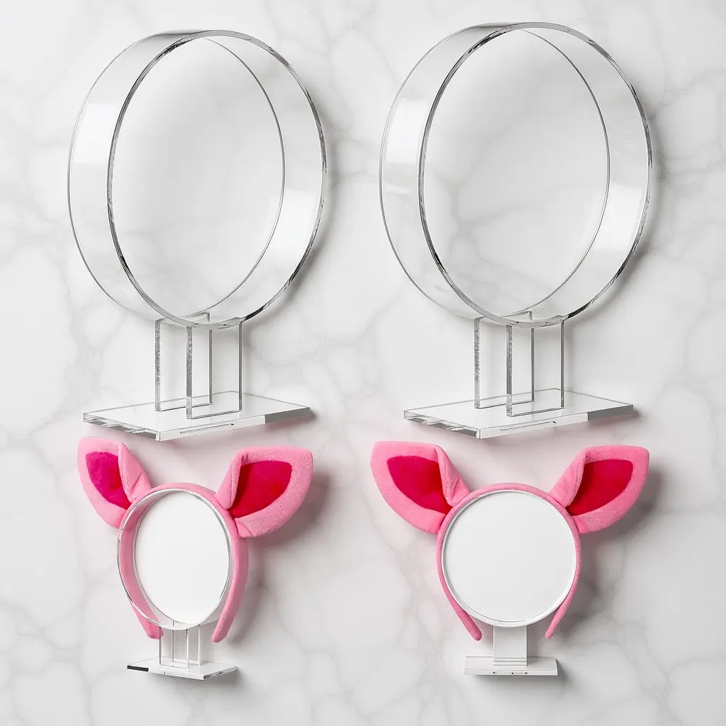 2Pcs Acrylic Headband Holder Clear Hairband Organizer Stand Display Rack Hair Accessories Counter Desktop Use
2Pcs Acrylic Headband Holder Clear Hairband Organizer Stand Display Rack Hair Accessories Counter Desktop Use