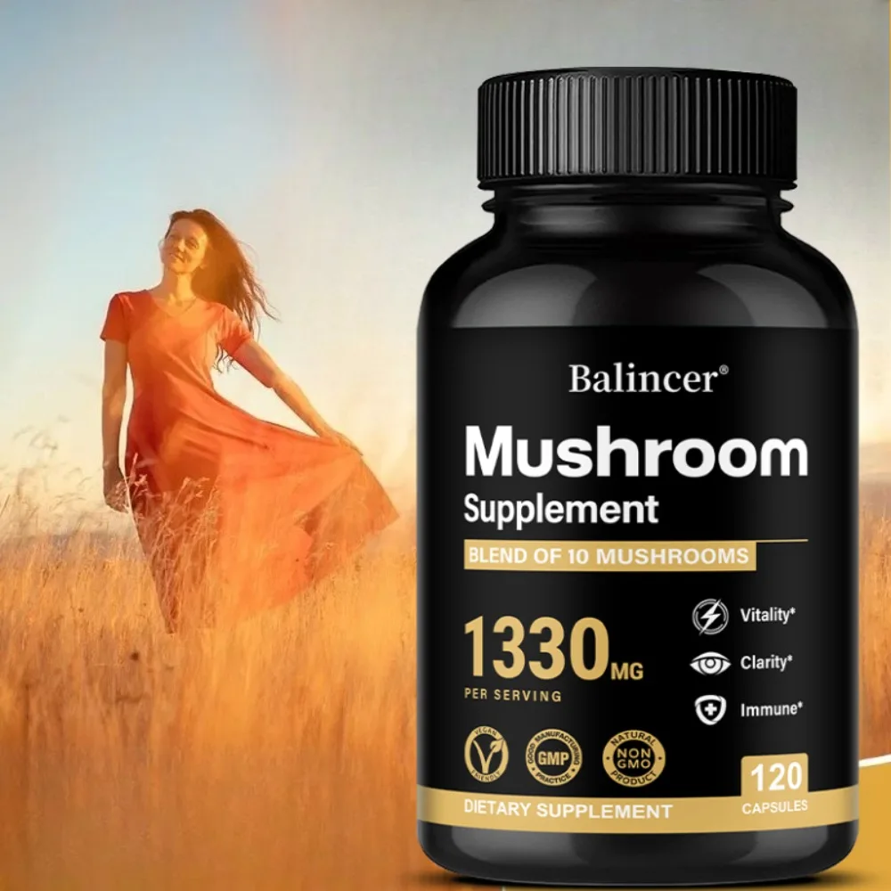 Mushroom Complex Capsules, Lions Mane, Reishi & Cordyceps, Support Brain Focus, Mood Balance, Physical Energy & Immune Wellness
Mushroom Complex Capsules, Lions Mane, Reishi & Cordyceps, Support Brain Focus, Mood Balance, Physical Energy & Immune Wellness