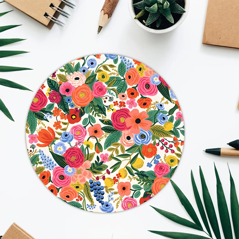 Boho Colorful Flowers Round Mouse Pad Small Desk Mat with Non-Slip Rubbe for School Home Mouse Mat Computer Laptop Keyboard Pad
Boho Colorful Flowers Round Mouse Pad Small Desk Mat with Non-Slip Rubbe for School Home Mouse Mat Computer Laptop Keyboard Pad