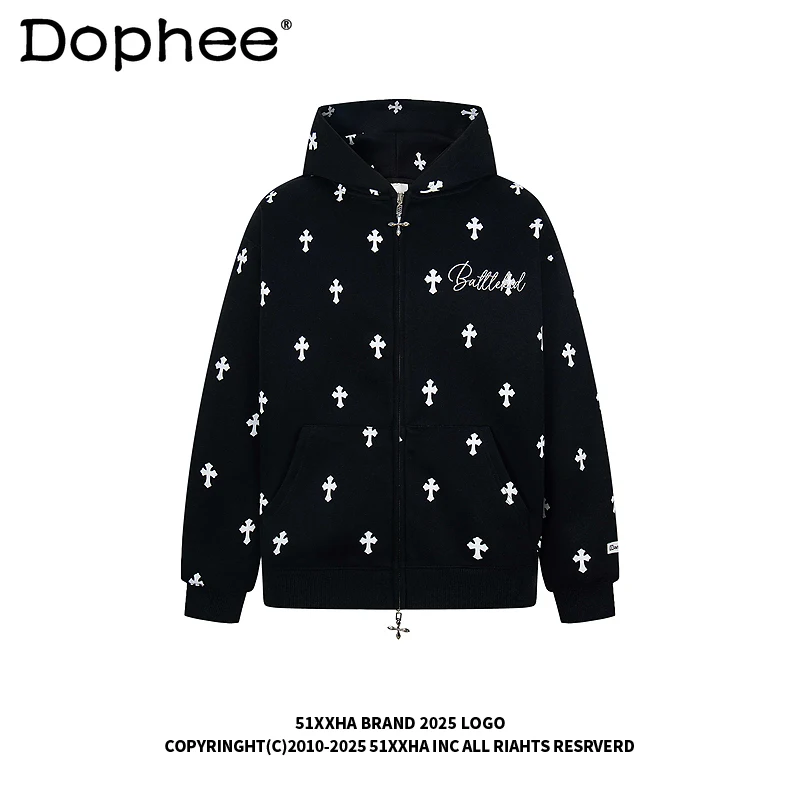 American Heavy Industry Trend Letter Embroidery Early Autumn Hooded Cardigan Sweatshirt Loose Casual Couple Outfit Jacket
American Heavy Industry Trend Letter Embroidery Early Autumn Hooded Cardigan Sweatshirt Loose Casual Couple Outfit Jacket
