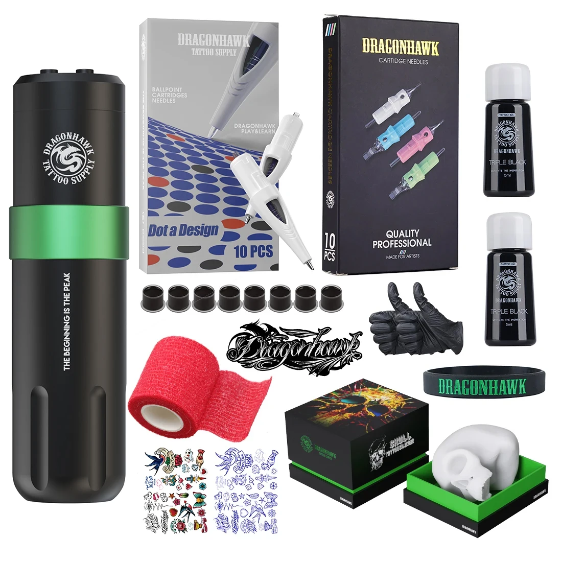 Dragonhawk Wireless High Capacity 1500mAh Battery Tattoo Pen Coreless Motor Different Modes Adjustable Voltage Tattoo kit
Dragonhawk Wireless High Capacity 1500mAh Battery Tattoo Pen Coreless Motor Different Modes Adjustable Voltage Tattoo kit