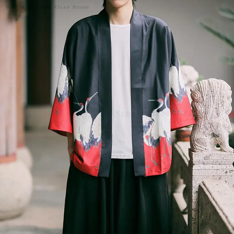 Plus Size Japanese Kimono Cardigan Yukata Haori Vintage Samurai Costume Chinese Printed Hanfu Coat Spring Summer New Top Shirt
Plus Size Japanese Kimono Cardigan Yukata Haori Vintage Samurai Costume Chinese Printed Hanfu Coat Spring Summer New Top Shirt
