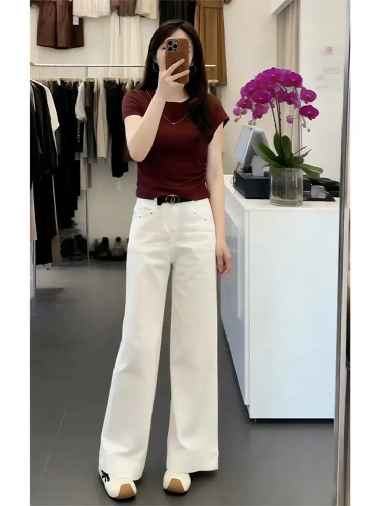 Summer Fashion Set Women's Minimalist Style Color round Neck Short Sleeve T-Shirt Wide Leg Casual Pants Two Pieces
Summer Fashion Set Women's Minimalist Style Color round Neck Short Sleeve T-Shirt Wide Leg Casual Pants Two Pieces