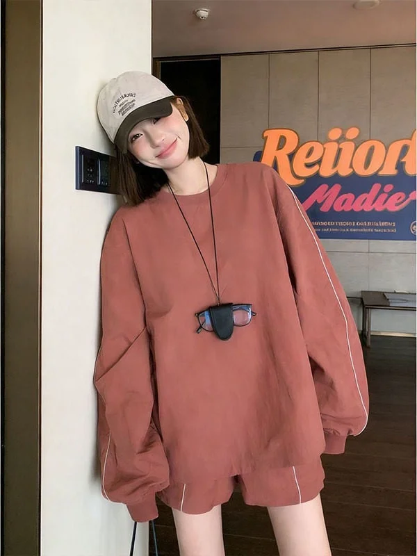 Large Size 300 Pounds Korean Style Casual Sports Sun Protection Set Women Summer Long Sleeve Top Shorts Fashionable Two Piece...
Large Size 300 Pounds Korean Style Casual Sports Sun Protection Set Women Summer Long Sleeve Top Shorts Fashionable Two Piece...