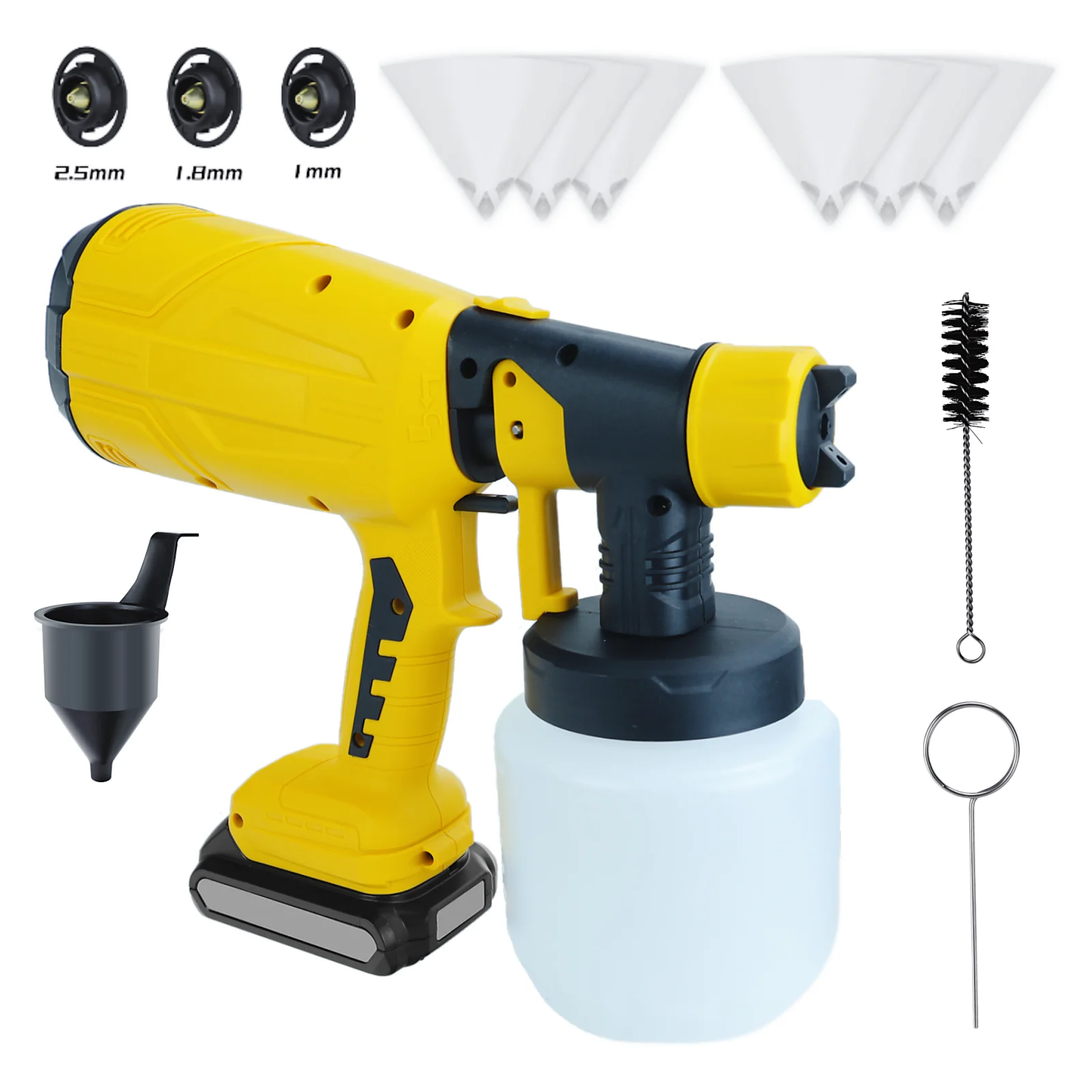 Cordless Electric Spray Gun 800ML Container Portable Paint Sprayer Car Furniture Household Sprayer For Dewalt 20V Battery Pin
Cordless Electric Spray Gun 800ML Container Portable Paint Sprayer Car Furniture Household Sprayer For Dewalt 20V Battery Pin