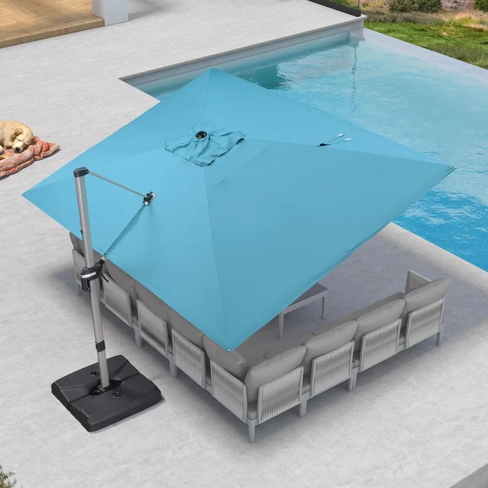10' X 13' Patio Umbrella, Rectangle Outdoor Cantilever Umbrella, Aluminum Offset Umbrella with Champagne Frame and 360° Rotatio
10' X 13' Patio Umbrella, Rectangle Outdoor Cantilever Umbrella, Aluminum Offset Umbrella with Champagne Frame and 360° Rotatio