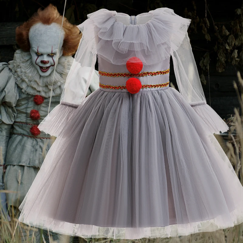 2-10 Year Girl Dress Clown Prequel Cosplay Costume Stage Performance Mesh Princess Dress Halloween Carnival Children's Dress Up
2-10 Year Girl Dress Clown Prequel Cosplay Costume Stage Performance Mesh Princess Dress Halloween Carnival Children's Dress Up