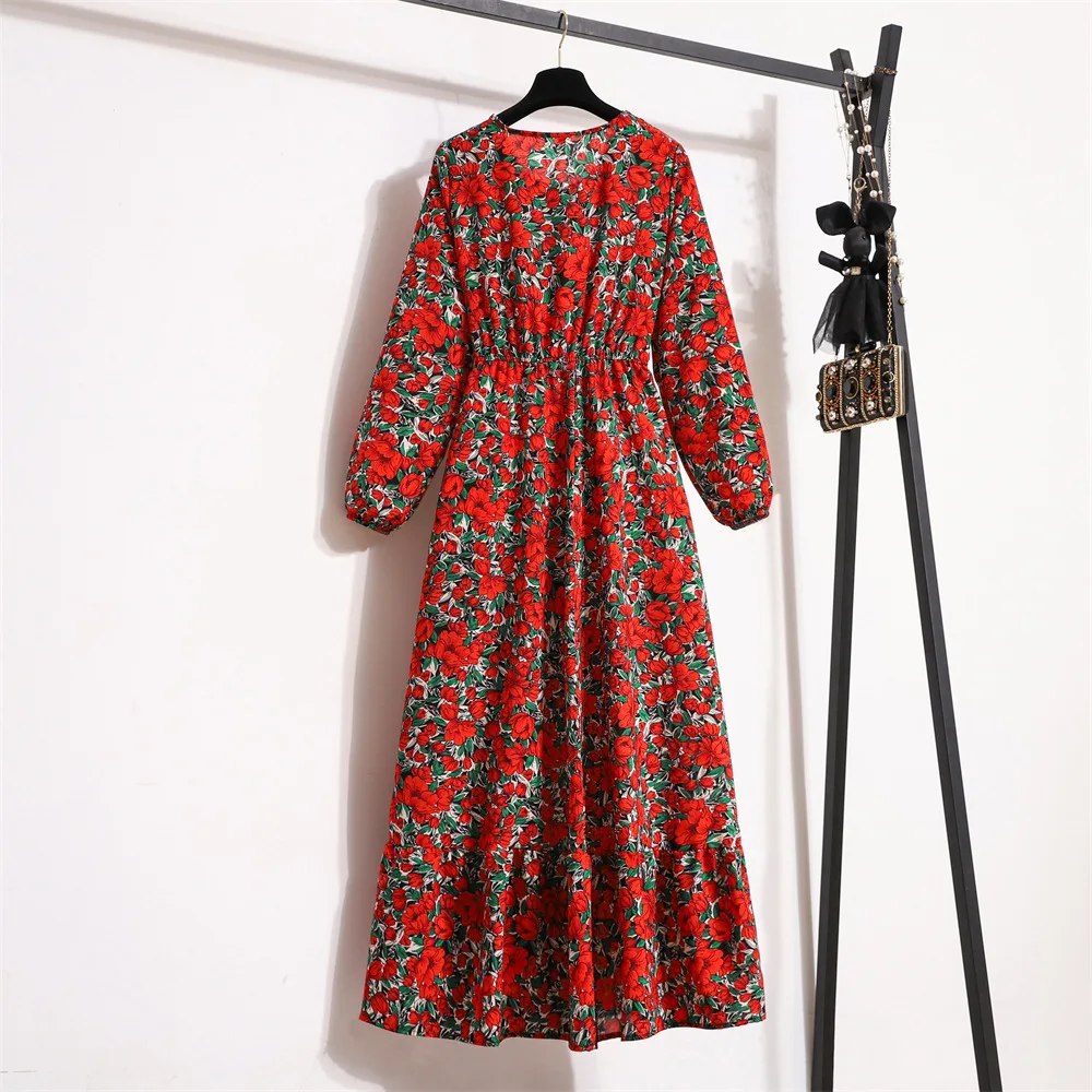 Elegant O Neck Long Sleeve Floral Print Loose Casual Dress Fashion Women Female Holiday Party Dresses Lady Robes 2024 Vestidos
Elegant O Neck Long Sleeve Floral Print Loose Casual Dress Fashion Women Female Holiday Party Dresses Lady Robes 2024 Vestidos