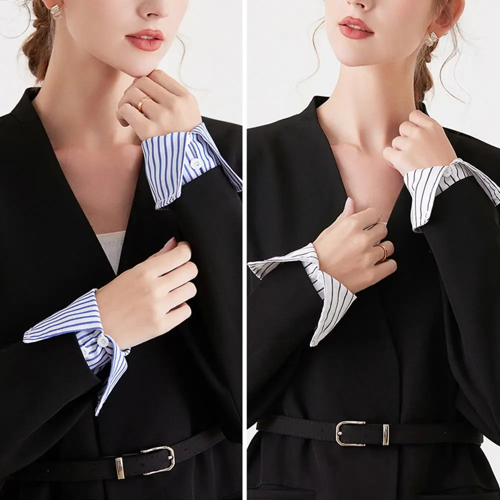 Blue Striped Blouse Cuffs Fake Sleeved Cuff For Women Fashion Detachable Fake Sleeves Fake Cuff Decoration Arm Wrist Decoration
Blue Striped Blouse Cuffs Fake Sleeved Cuff For Women Fashion Detachable Fake Sleeves Fake Cuff Decoration Arm Wrist Decoration