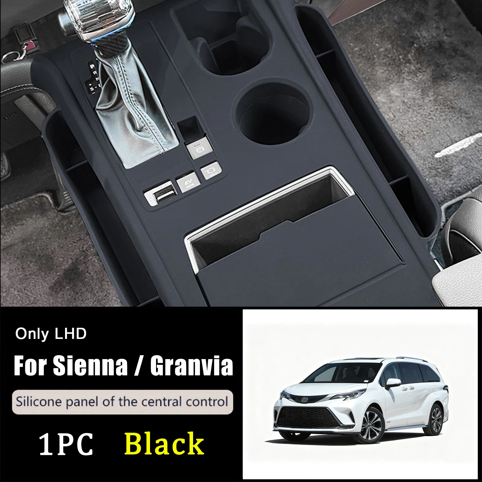 Suitable for Toyota Sienna/Granvia, Center Console Silicone Mat - Left-Hand Drive, Center Console Storage Mat, Non-Damaging Installation, Car Interior Modification Accessories
Suitable for Toyota Sienna/Granvia, Center Console Silicone Mat - Left-Hand Drive, Center Console Storage Mat, Non-Damaging Installation, Car Interior Modification Accessories