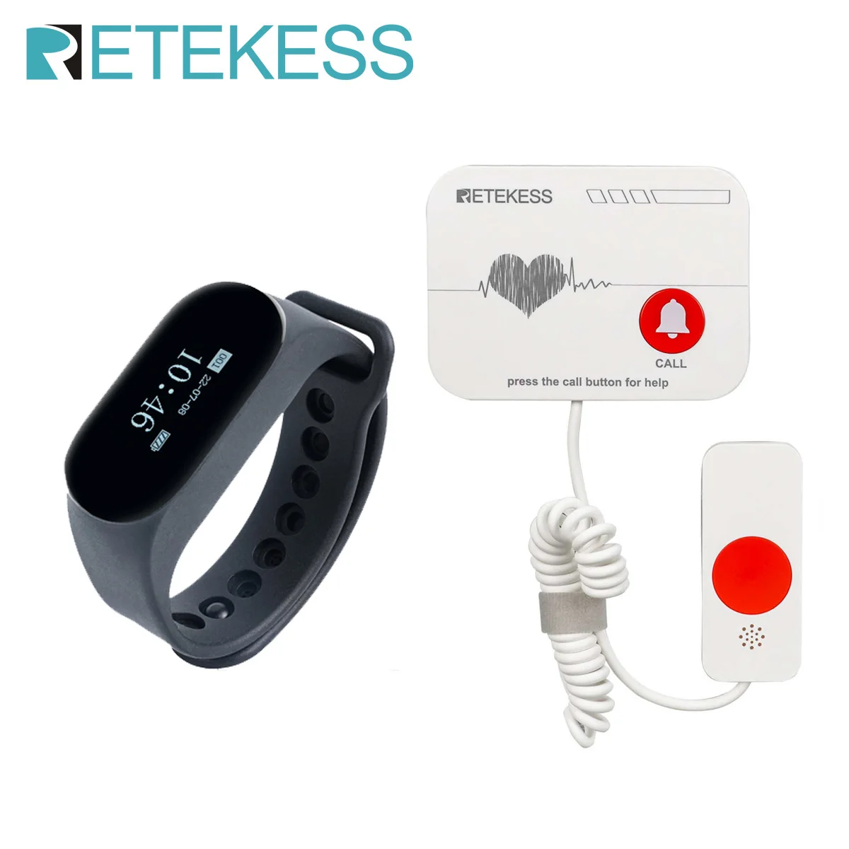 Retekess Caregiver Pager Wireless Alert System Waterproof Watch Receiver Handle Call Button For Elderly Nursing Home Clinic
Retekess Caregiver Pager Wireless Alert System Waterproof Watch Receiver Handle Call Button For Elderly Nursing Home Clinic