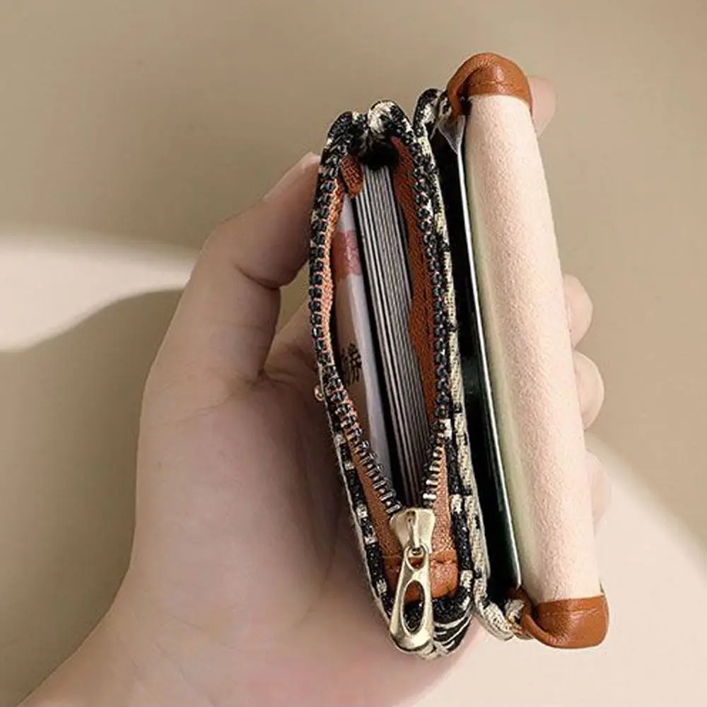 PU Leather Plaid Canvas Short Coin Purse Stripe Double Layer Mini Lipstick Bag Korean Style Large Capacity Lattice Money Bag
PU Leather Plaid Canvas Short Coin Purse Stripe Double Layer Mini Lipstick Bag Korean Style Large Capacity Lattice Money Bag