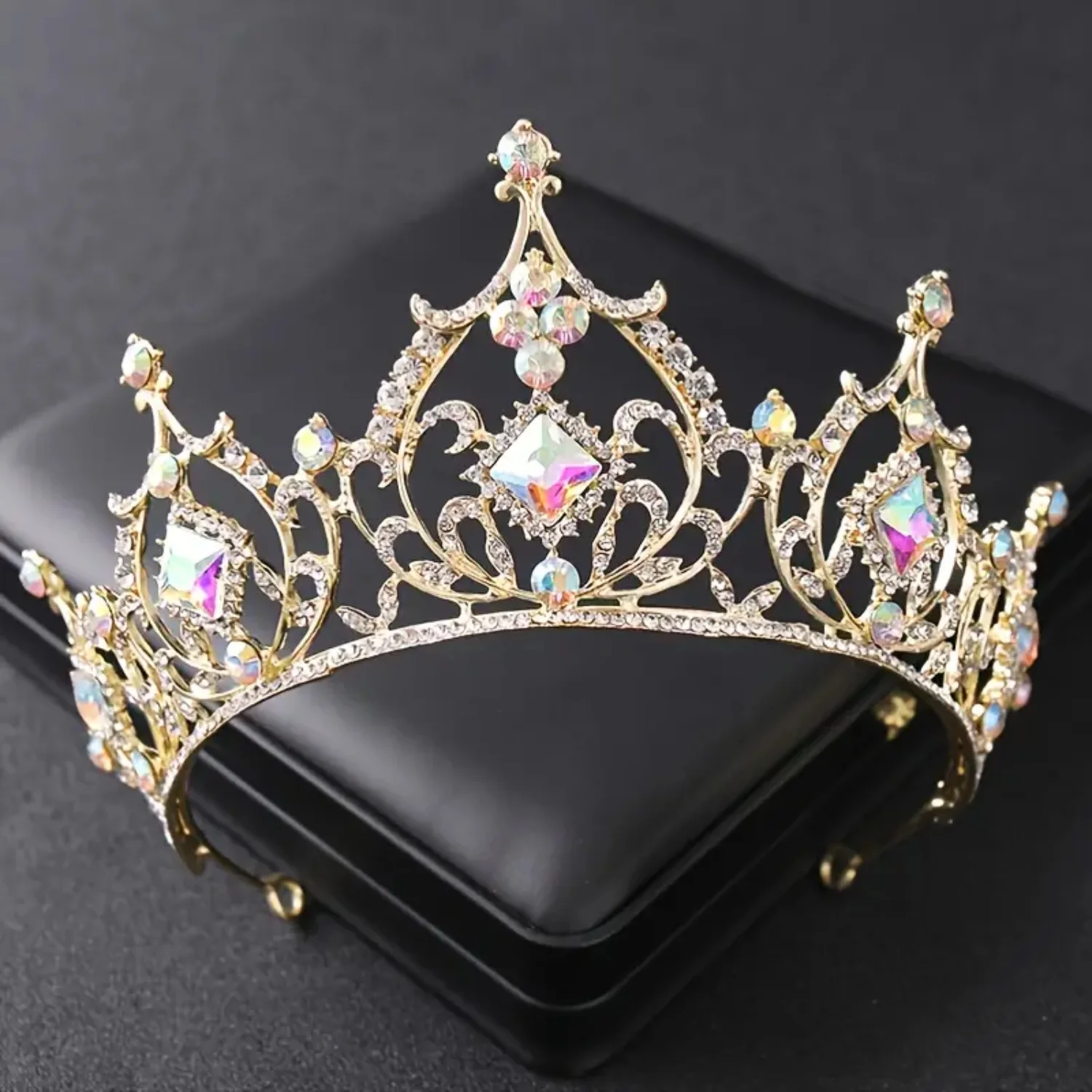 Golden Tiara for Women: Vintage Jeweled Queen Bridal Headband - Elegant and Stylish Accessory for Prom, Costume, Birthday and Pe
Golden Tiara for Women: Vintage Jeweled Queen Bridal Headband - Elegant and Stylish Accessory for Prom, Costume, Birthday and Pe
