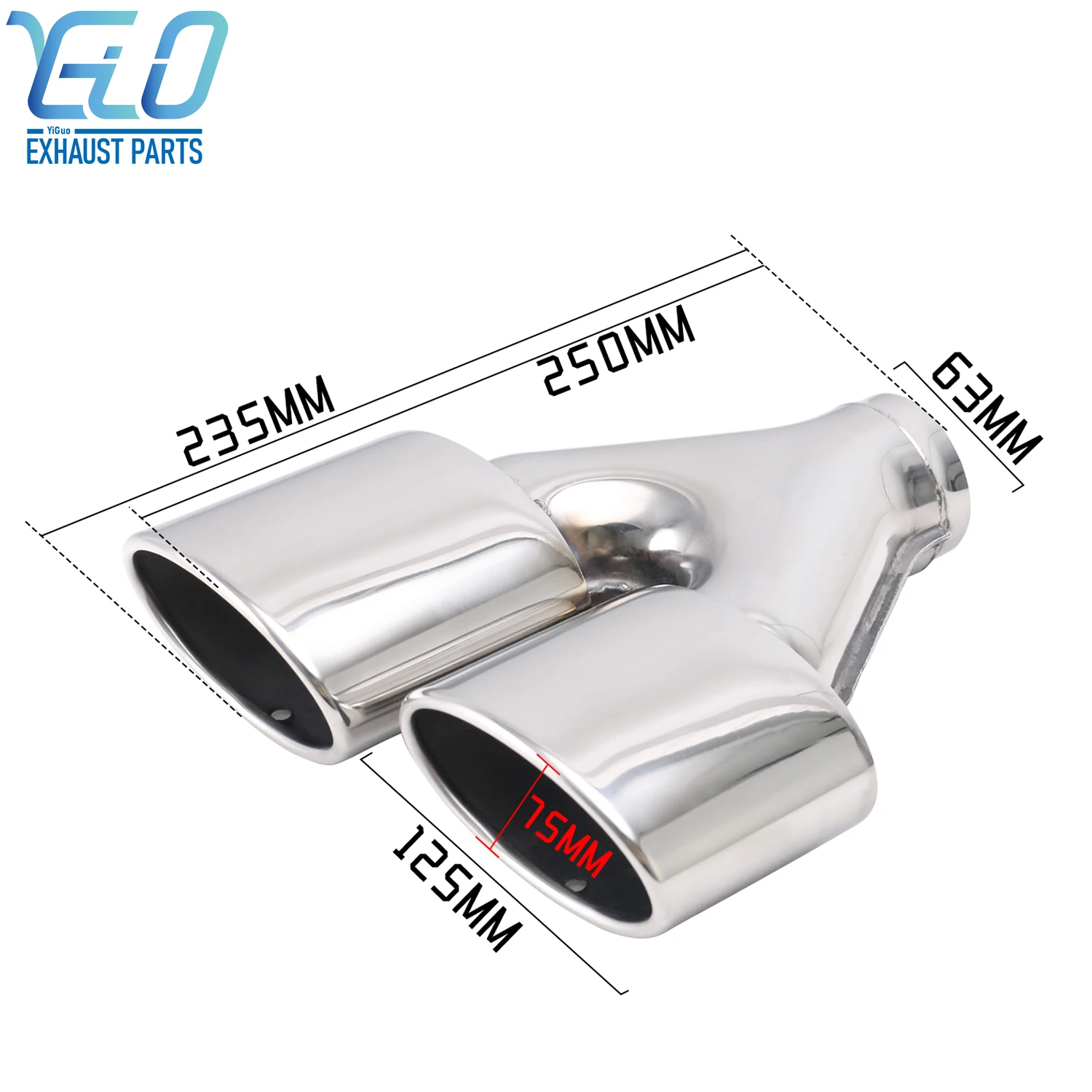 universal car exhaust Y pipe 2.5'' dual oval tip Stainless Steel car muffler tailpipe
universal car exhaust Y pipe 2.5'' dual oval tip Stainless Steel car muffler tailpipe