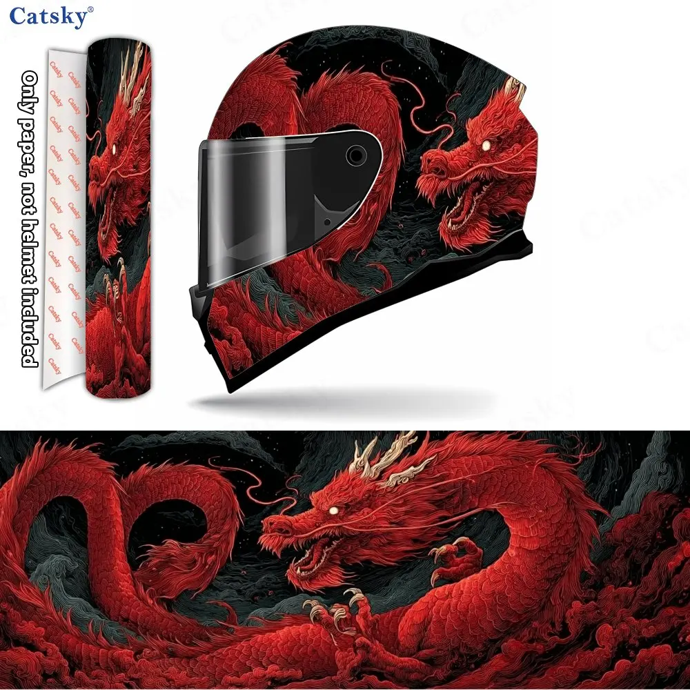 Dark Cloud Scarlet Flame Dragon Print Helmet Vinyl Wraps, Waterproof Scratch-Resistant Full Face Helmet Decals, Durable PVC Deco
Dark Cloud Scarlet Flame Dragon Print Helmet Vinyl Wraps, Waterproof Scratch-Resistant Full Face Helmet Decals, Durable PVC Deco
