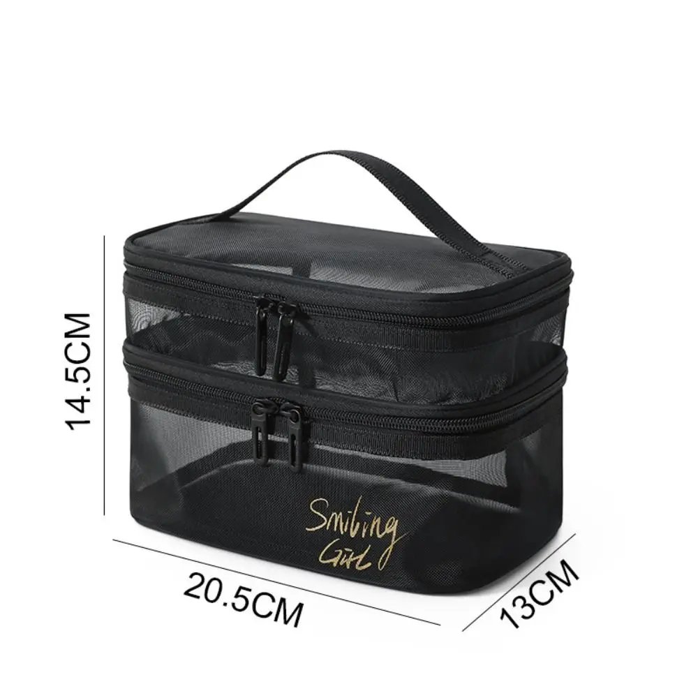 New Nylon Makeup Bag Black Grey Nude Large Capacity Toiletry Bag Double-layers Travel Cosmetic Bag Travel
New Nylon Makeup Bag Black Grey Nude Large Capacity Toiletry Bag Double-layers Travel Cosmetic Bag Travel