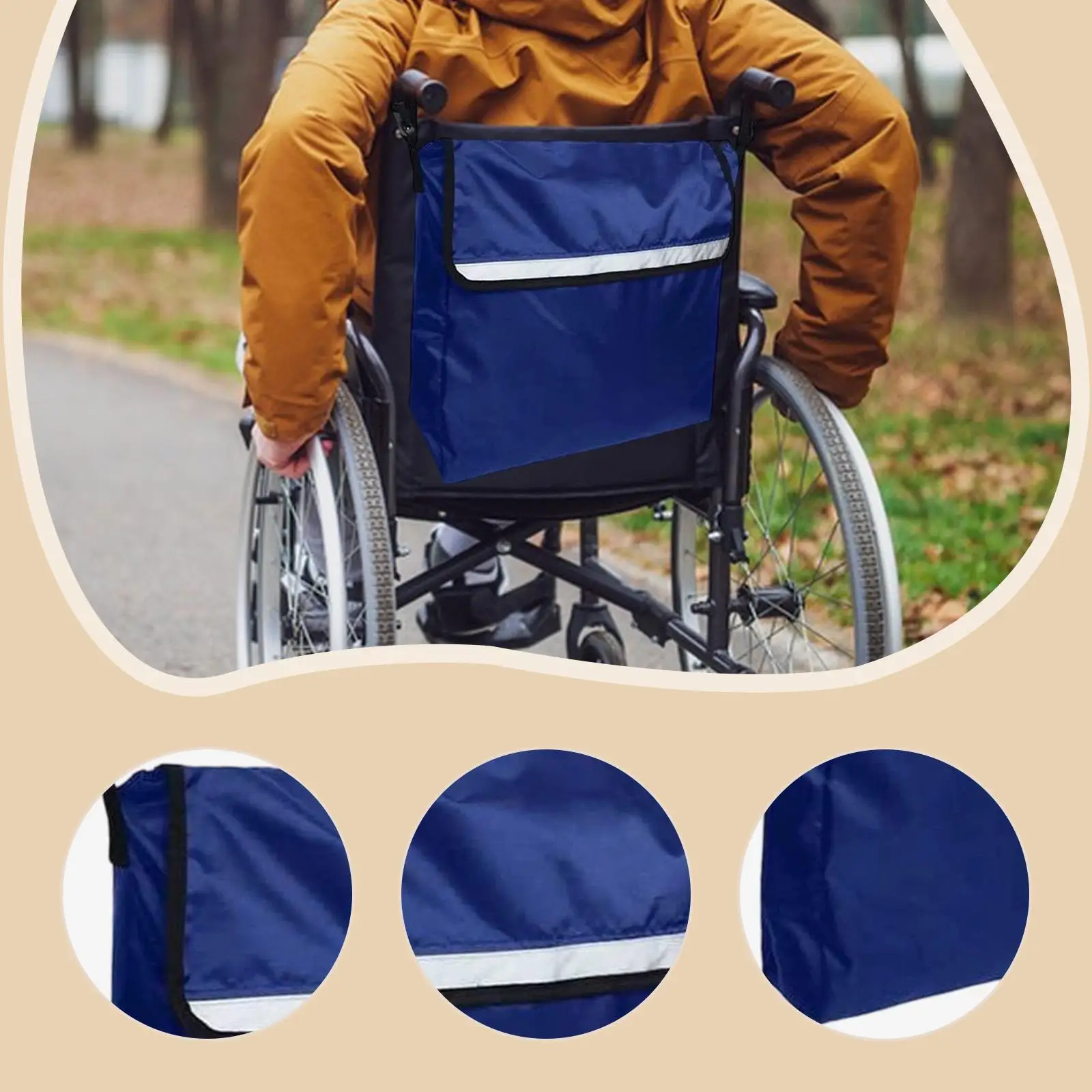 Rollator Bag with Reflective Stripe Large Capacity Pouch Oxford Cloth for Outdoor Mobility Scooter
Rollator Bag with Reflective Stripe Large Capacity Pouch Oxford Cloth for Outdoor Mobility Scooter