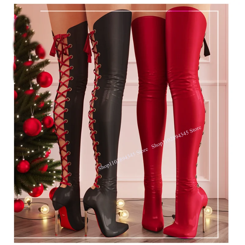 Black Twine Lace Up Leather Boots Pointed Toe Thin High Heel Fashionable Sexy 2024 Winter Big Size Woman Shoes Zapatillas Mujer
Black Twine Lace Up Leather Boots Pointed Toe Thin High Heel Fashionable Sexy 2024 Winter Big Size Woman Shoes Zapatillas Mujer