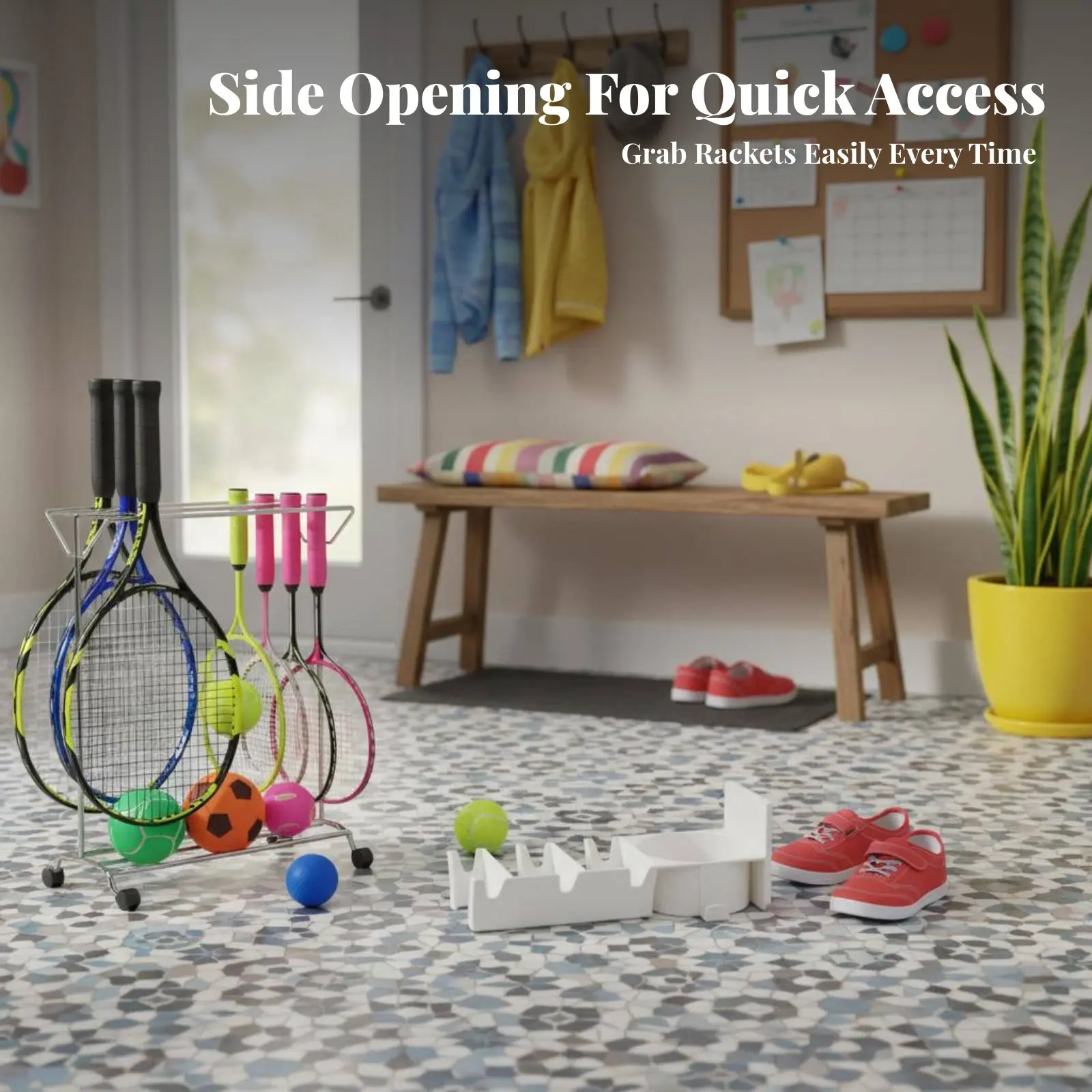 Racket Storage Rack Easy Installation Multi-Game Racket Organizer Pickleball Paddle Rack Space-Saving Long-Lasting Material
Racket Storage Rack Easy Installation Multi-Game Racket Organizer Pickleball Paddle Rack Space-Saving Long-Lasting Material