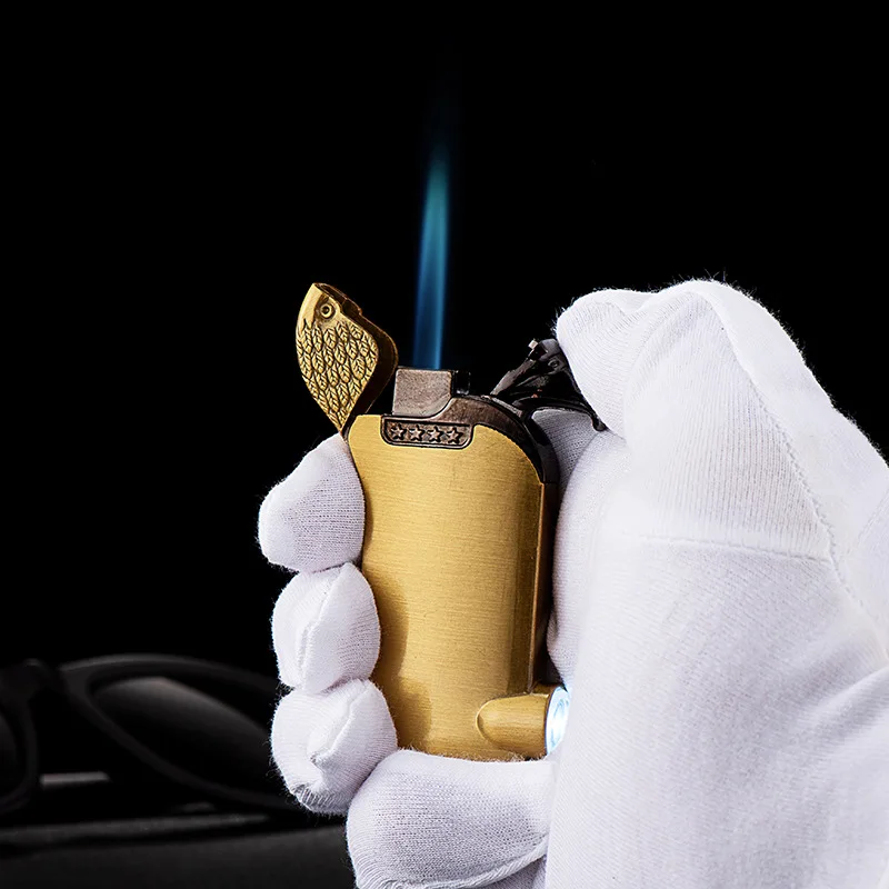 New Eagle Cigar Ignifier with Lighting Windproof Open Flame Lighter Inflatable Blue Fire Cigarette Lighters & Smoking Accessorie
New Eagle Cigar Ignifier with Lighting Windproof Open Flame Lighter Inflatable Blue Fire Cigarette Lighters & Smoking Accessorie