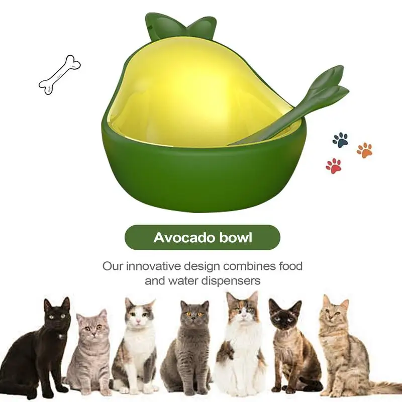 Kitten Food Bowl Avocado Shape Cat Feeding Dish High-Legged Kitten Feeder Supplies For Eating And Drinking Multi-pet Floor
Kitten Food Bowl Avocado Shape Cat Feeding Dish High-Legged Kitten Feeder Supplies For Eating And Drinking Multi-pet Floor