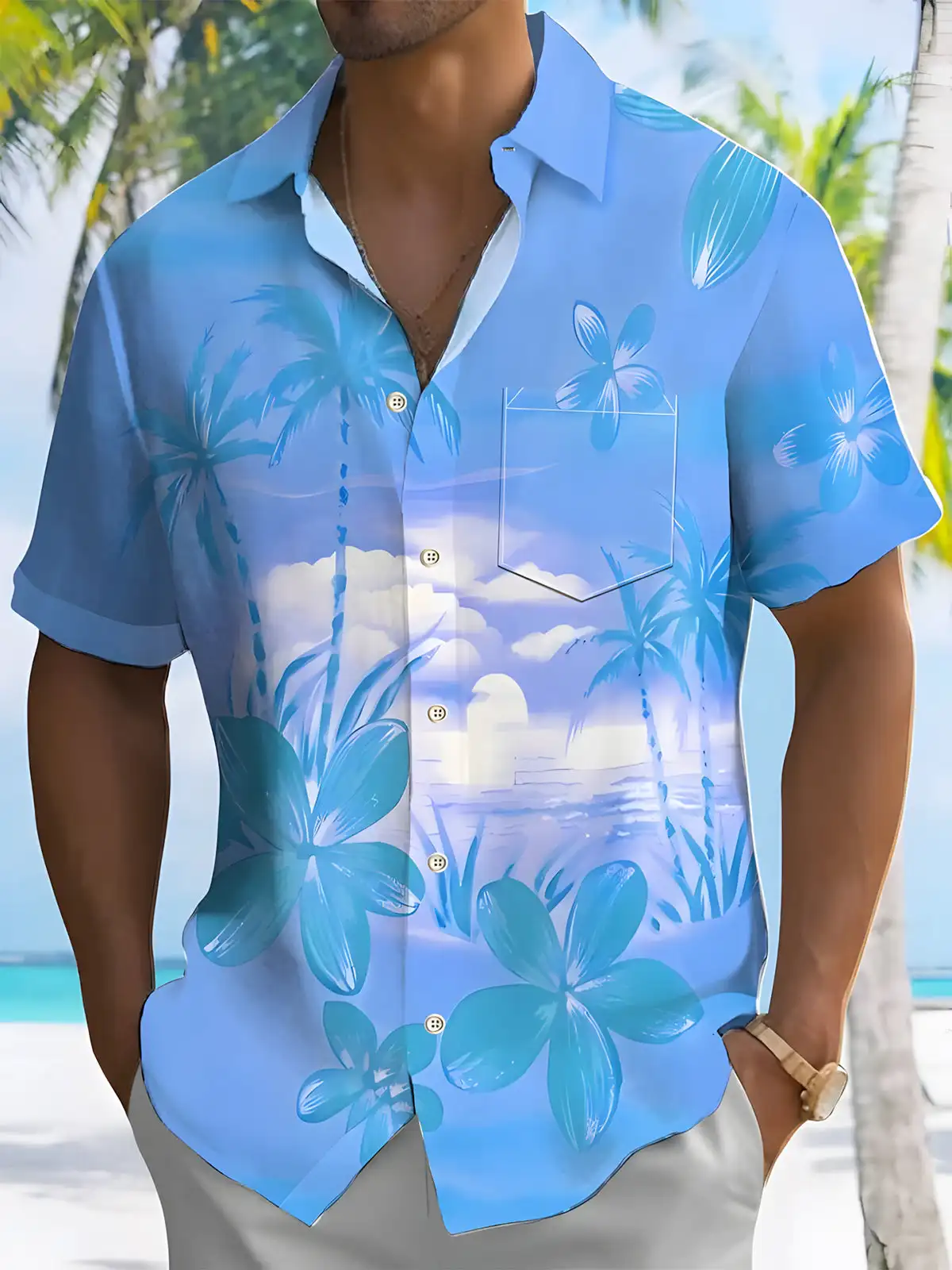 New Hawaii Spring/Summer Fashion Leisure Street Walk Tourist Beach Printed Full Open Short Sleeve Button Shirt, Quick Shipping
New Hawaii Spring/Summer Fashion Leisure Street Walk Tourist Beach Printed Full Open Short Sleeve Button Shirt, Quick Shipping