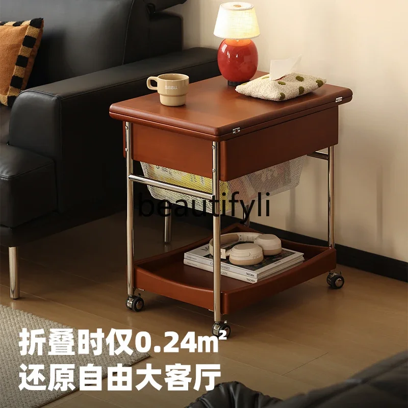 A15 Складной журнальный столик из цельного дерева в стиле ретро, съемная тележка, чайный столик со складной кромкой для маленькой квартиры
A15 Складной журнальный столик из цельного дерева в стиле ретро, съемная тележка, чайный столик со складной кромкой для маленькой квартиры