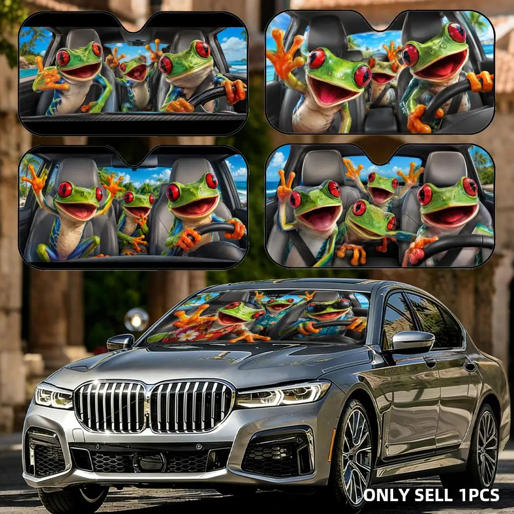 Cute The frog drives a car Sun Visor Foldable Aluminum Foil Car Windshield Sun Shade - UV Protection & Heat Insulation Visor
Cute The frog drives a car Sun Visor Foldable Aluminum Foil Car Windshield Sun Shade - UV Protection & Heat Insulation Visor