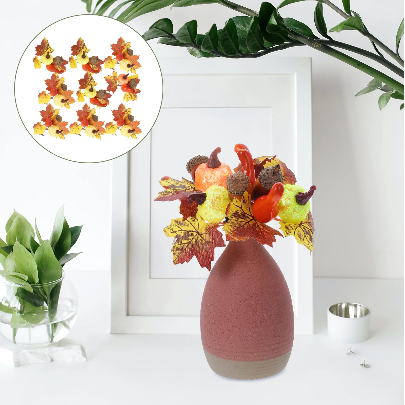 10 pcs Pumpkin Maple Leaf Decor Artificial Fall Ornament For Harvest Thanksgiving Decoration Autumn Home Decor
10 pcs Pumpkin Maple Leaf Decor Artificial Fall Ornament For Harvest Thanksgiving Decoration Autumn Home Decor