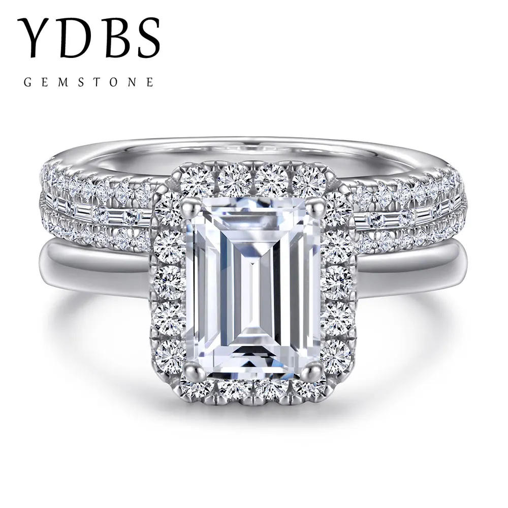 2.0carat 6*8mm Ladder cutterBrilliant Cut Moissanite Engagement Halo Ring Set Real 18k White Gold Pass Diamond Teste
2.0carat 6*8mm Ladder cutterBrilliant Cut Moissanite Engagement Halo Ring Set Real 18k White Gold Pass Diamond Teste