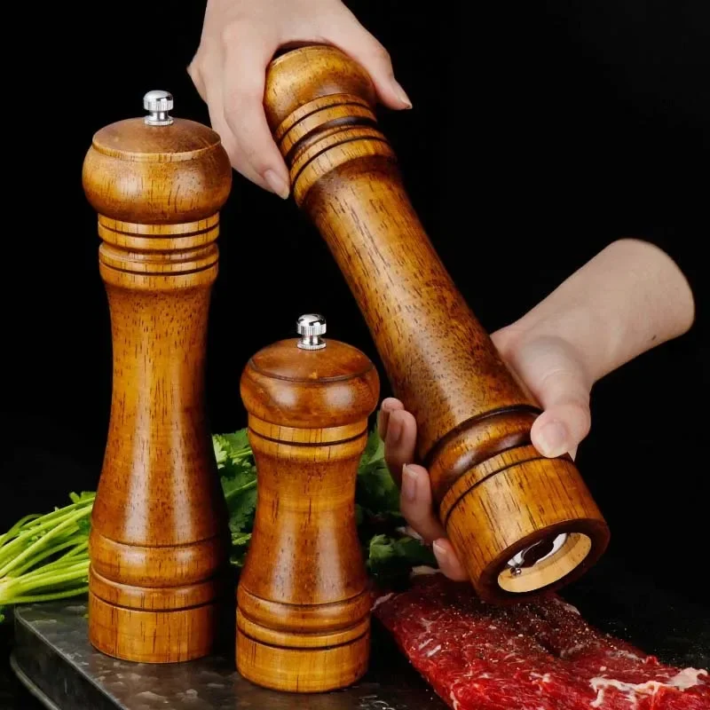 Classical Oak Wood Pepper Spice Mill Grinder Set Handheld Seasoning Adjustable Mills Grinder Ceramic Grinding Core Tools Set
Classical Oak Wood Pepper Spice Mill Grinder Set Handheld Seasoning Adjustable Mills Grinder Ceramic Grinding Core Tools Set
