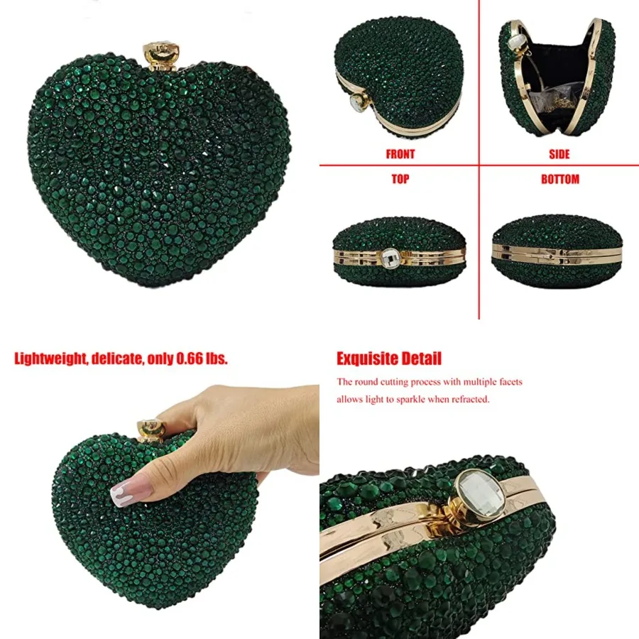Cute Heart Shape Clutch Purse Mini Love Heart Rhinestone Wedding Handbag Party Women Purse
Cute Heart Shape Clutch Purse Mini Love Heart Rhinestone Wedding Handbag Party Women Purse