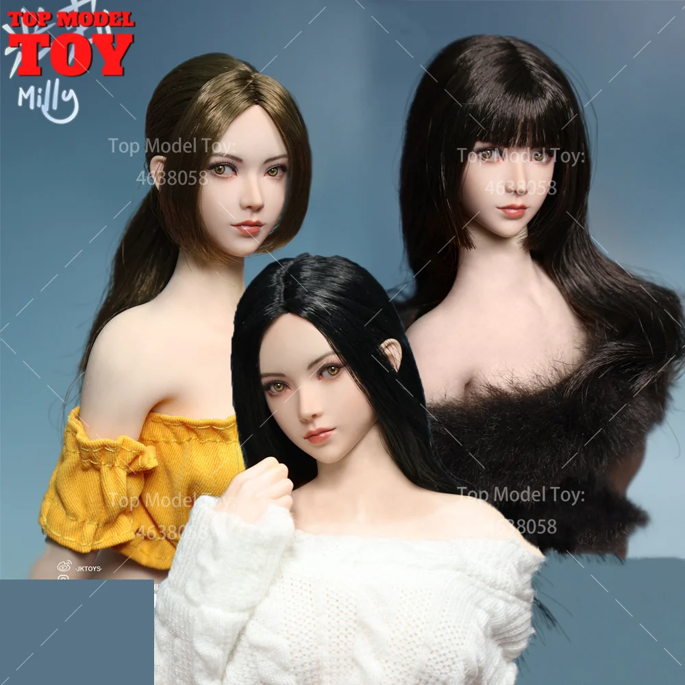 JKTOYS K-007 1/6 Movable Eyes Asian Beauty Sweet Milly Head Sculpt Carving Model Fit 12'' Female Soldier Action Figure Body
JKTOYS K-007 1/6 Movable Eyes Asian Beauty Sweet Milly Head Sculpt Carving Model Fit 12'' Female Soldier Action Figure Body