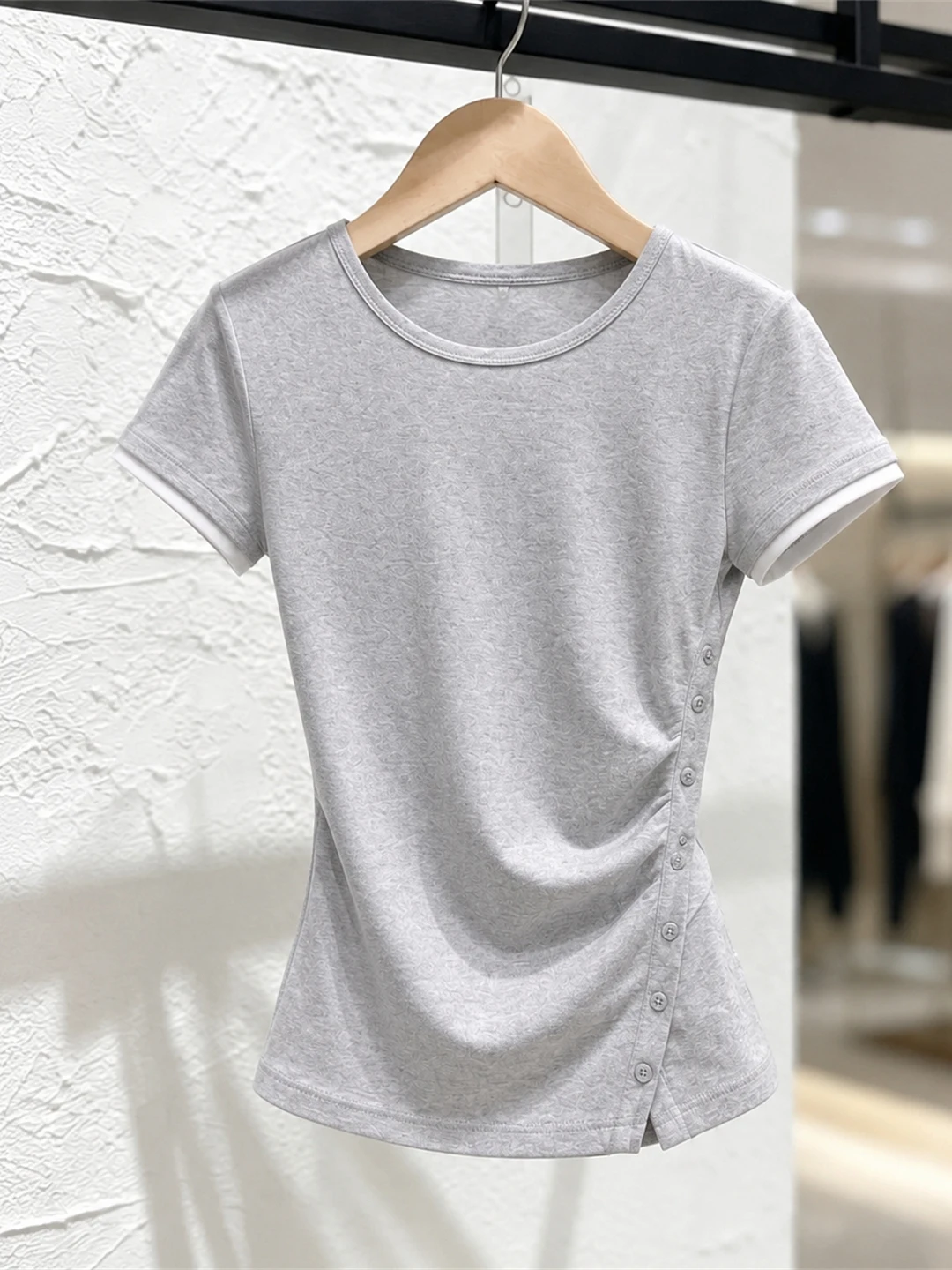 Minimalist Style Casual Short Sleeve Overhead Pure Color Shirt Elegant Daily T-Shirt Summer Season round Neck Top
Minimalist Style Casual Short Sleeve Overhead Pure Color Shirt Elegant Daily T-Shirt Summer Season round Neck Top