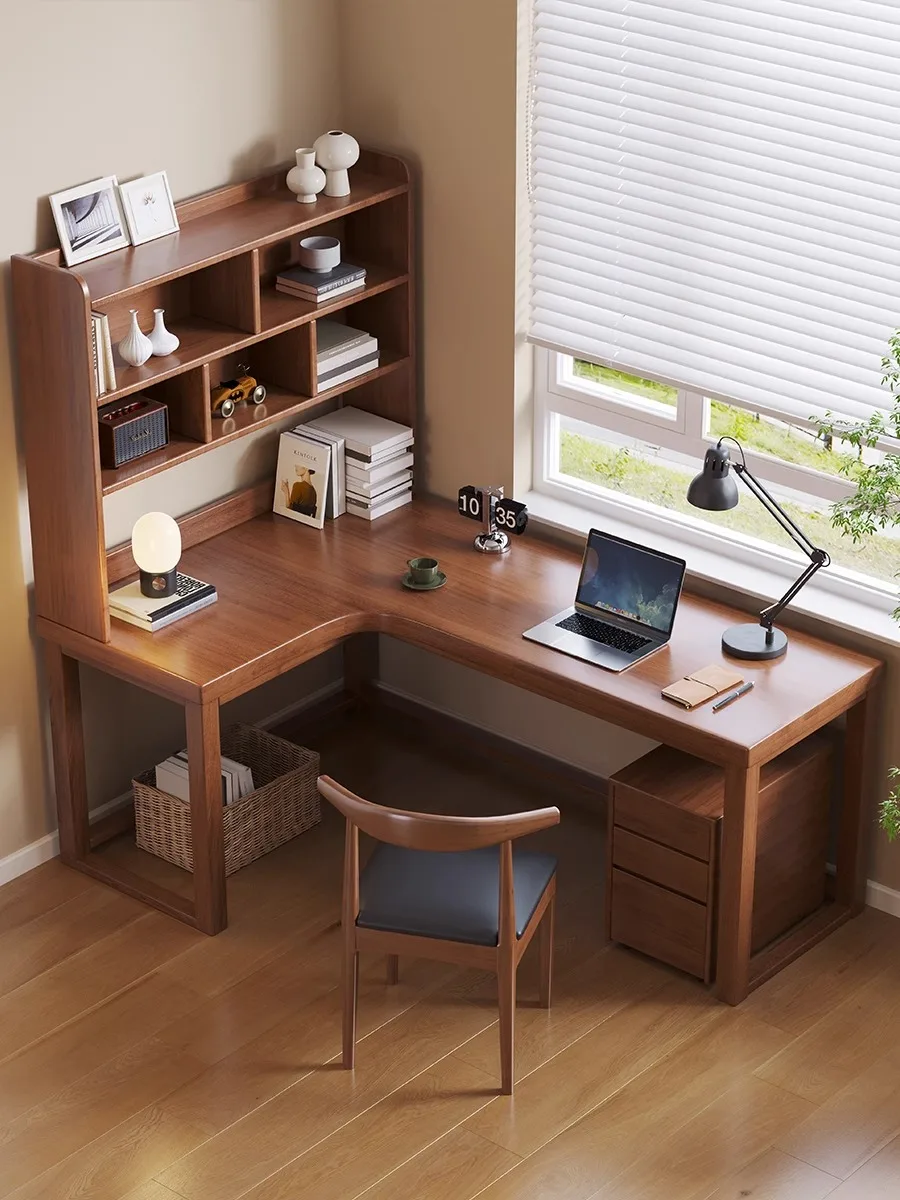 Solid wood corner desk Double 7-shaped desk Household corner L-shaped window long writing table
Solid wood corner desk Double 7-shaped desk Household corner L-shaped window long writing table