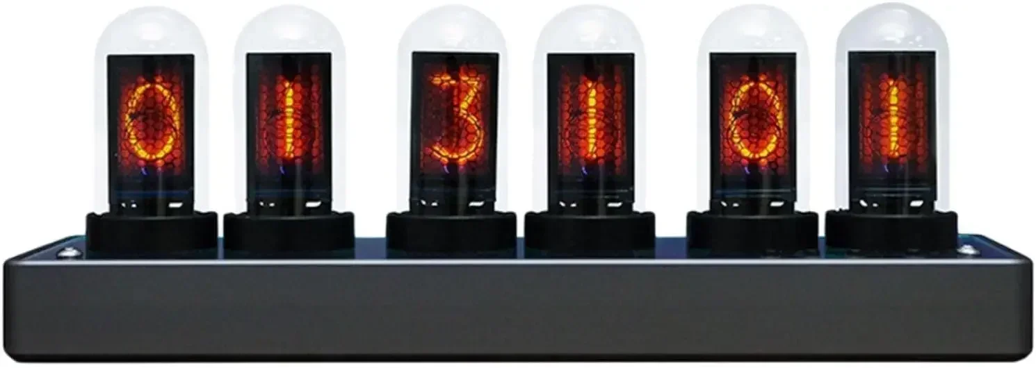 IPS Nixie Tube Clock, Creative Electronic DIY Nixie Tube Clock Simulation with 6-Bit IPS LCD Screen,12/24 Hours, RGB Backlit Des
IPS Nixie Tube Clock, Creative Electronic DIY Nixie Tube Clock Simulation with 6-Bit IPS LCD Screen,12/24 Hours, RGB Backlit Des