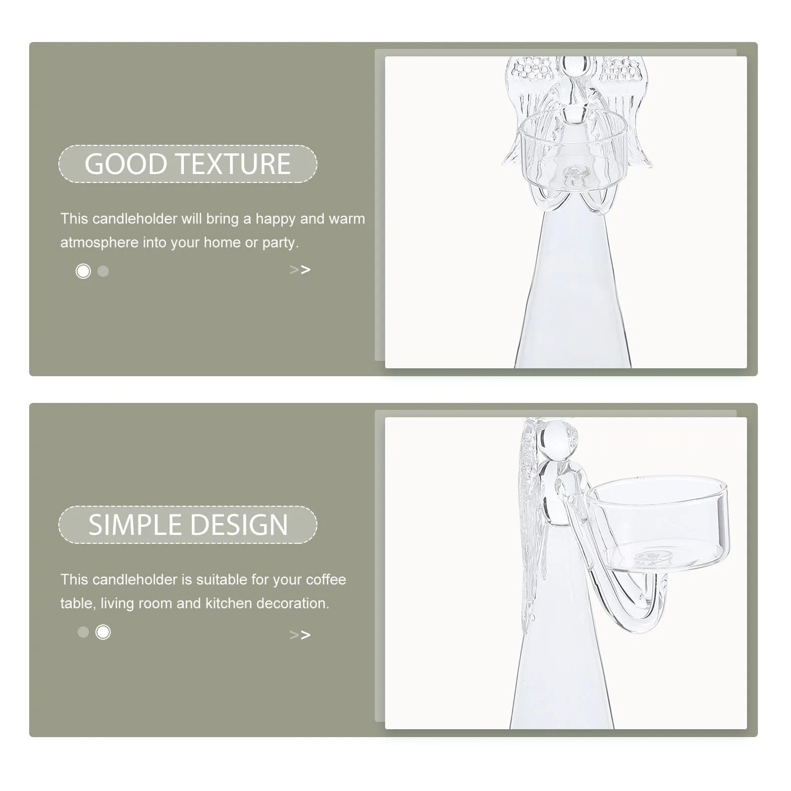 Glass Angel Candleholder Elegant Decorative Stand for Christmas Dinner Wedding Party Home Decoration Candlestick
Glass Angel Candleholder Elegant Decorative Stand for Christmas Dinner Wedding Party Home Decoration Candlestick