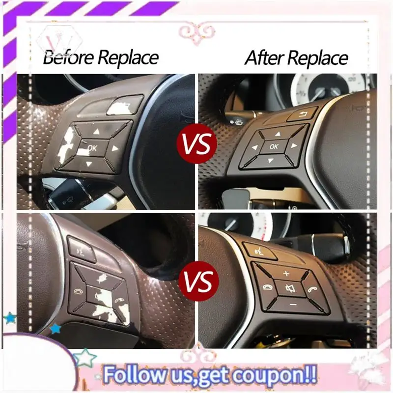 Easy To Use W212 W218 Car Steering Wheel Control Menu Switch Button Cover Volume For BENZ C GLK E A Class W156 W246 ,Silver
Easy To Use W212 W218 Car Steering Wheel Control Menu Switch Button Cover Volume For BENZ C GLK E A Class W156 W246 ,Silver