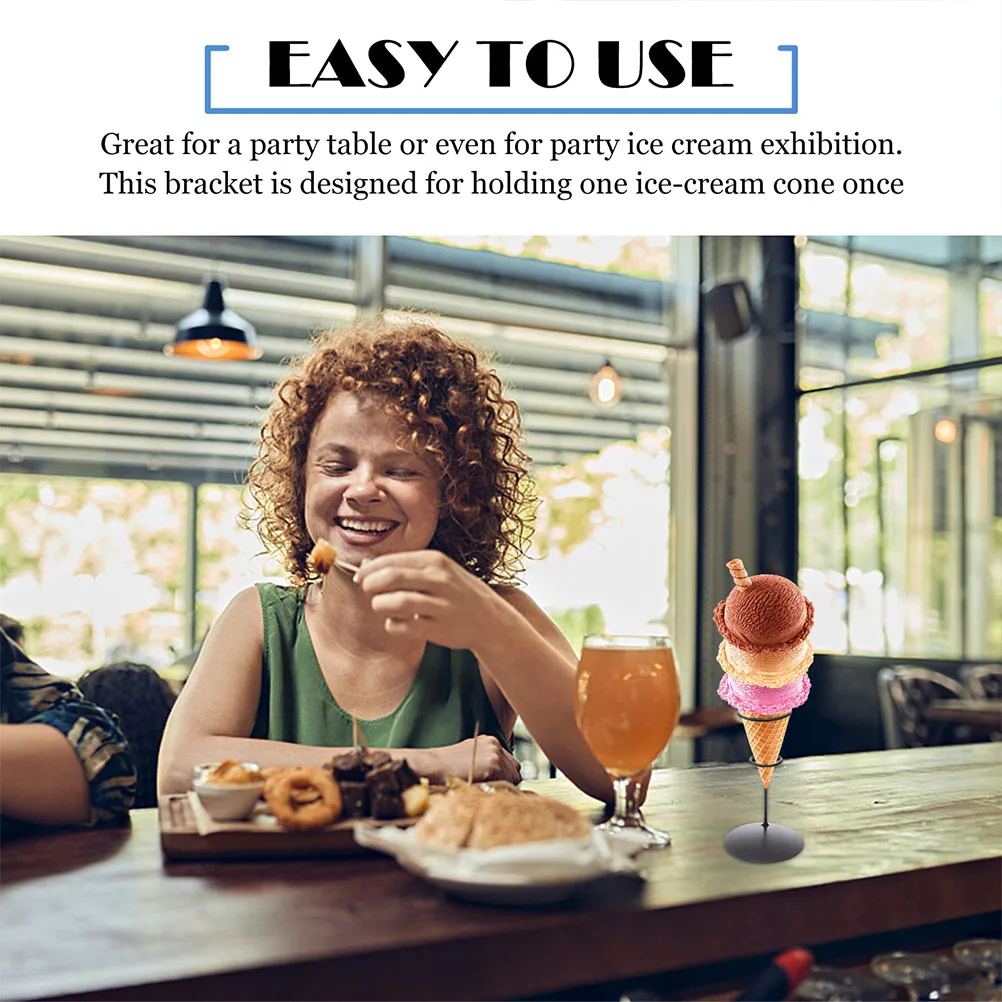 4Pcs Ice Cream Cone Holders Iron Art Decorative Delicate Stand for Home Bakery Dessert Shop Cone Display Displaying Accessory 
4Pcs Ice Cream Cone Holders Iron Art Decorative Delicate Stand for Home Bakery Dessert Shop Cone Display Displaying Accessory