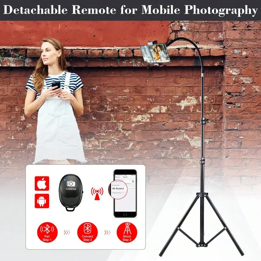 63 Inch Aluminum Tripod With Detachable Bluetooth Remote For Mobile Photography Vlogging
63 Inch Aluminum Tripod With Detachable Bluetooth Remote For Mobile Photography Vlogging