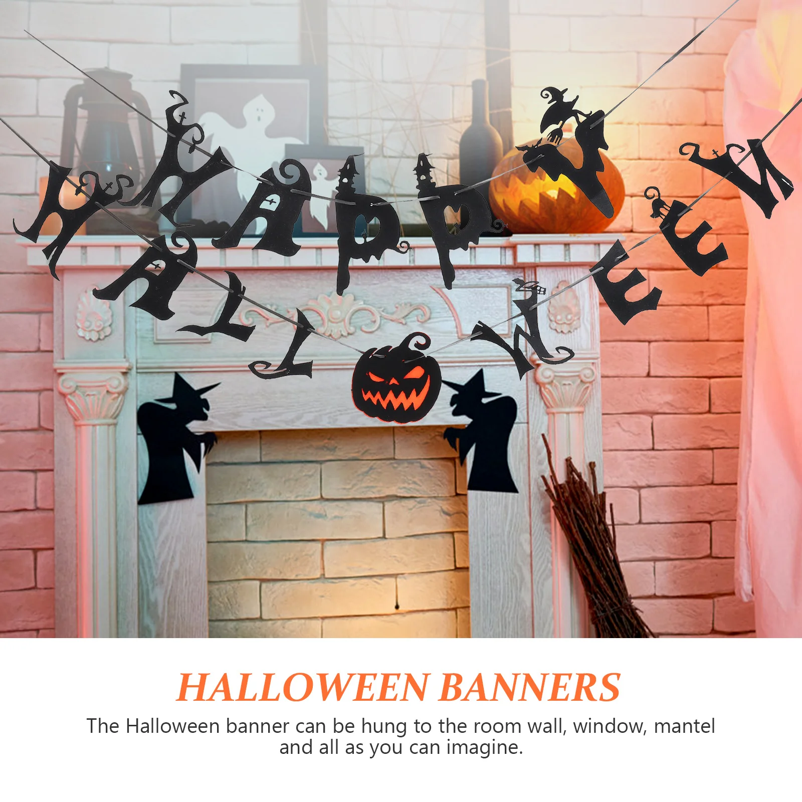 Halloween Party Decor Nonwoven Banner Happy Hanging Garland Indoor Outdoor Festive Decoration Happy Halloween Banner
Halloween Party Decor Nonwoven Banner Happy Hanging Garland Indoor Outdoor Festive Decoration Happy Halloween Banner