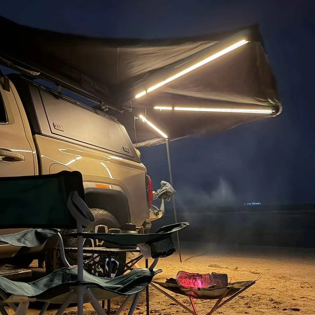Pickup Truck Hard Canopy with 270 Degree LED Awning for Overlanding Camping
Pickup Truck Hard Canopy with 270 Degree LED Awning for Overlanding Camping