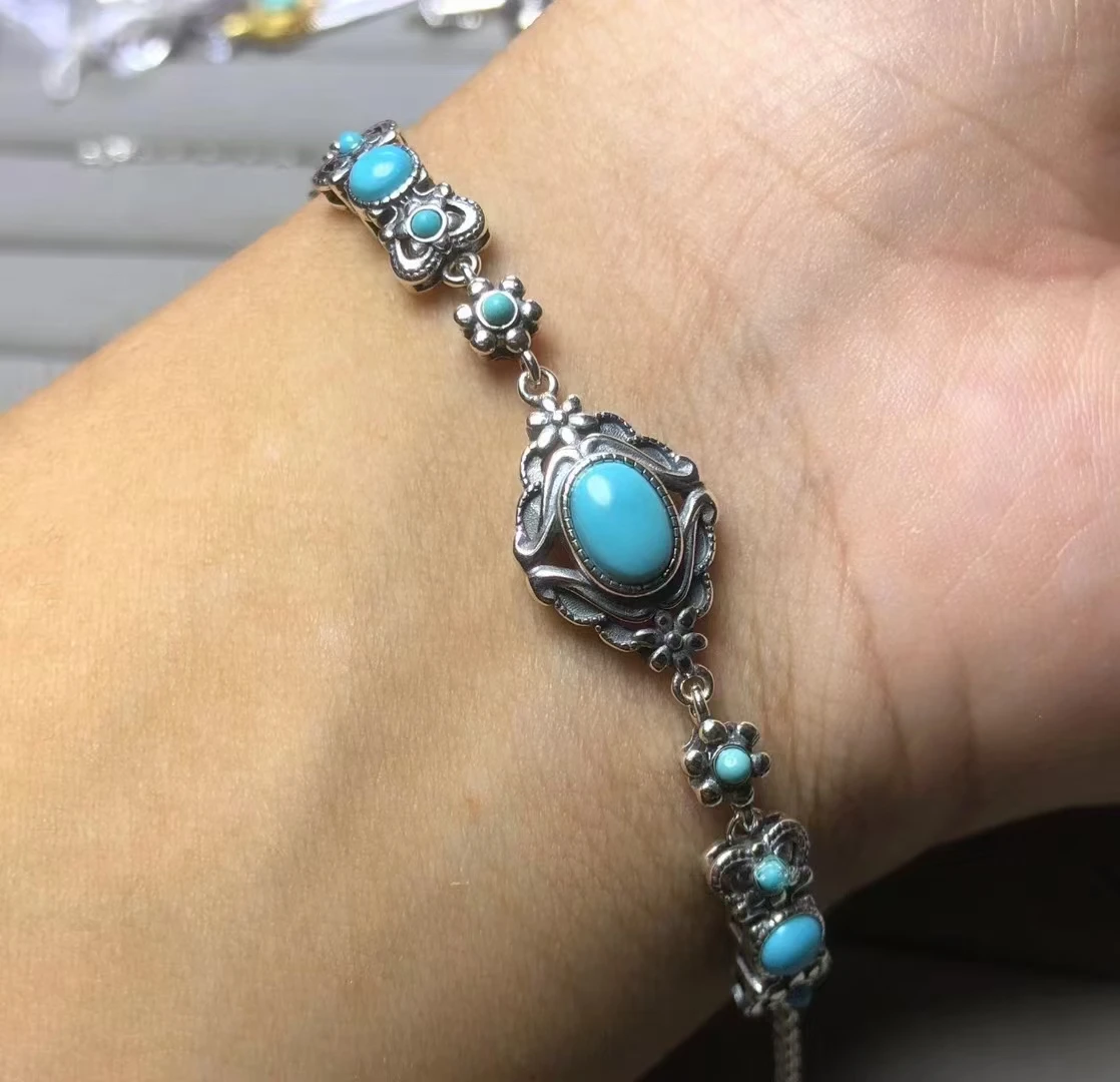 Vintage 925 Sterling Silver Natural Raw Turquoise Bracelet For Women Men Unisex Turquoise Cuff Bangle Dropshipping Fine Jewelry
Vintage 925 Sterling Silver Natural Raw Turquoise Bracelet For Women Men Unisex Turquoise Cuff Bangle Dropshipping Fine Jewelry