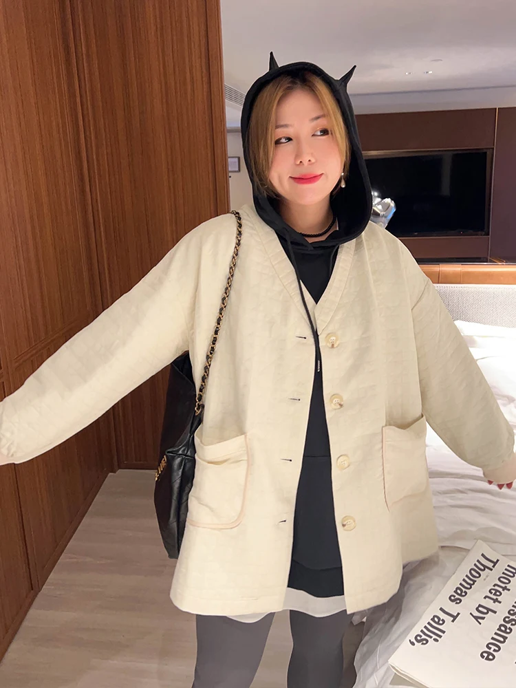 Vogana Original Korean Sle Casual Oversized Jaet Autumn Winter Diamond Pattern Embroidery Loose Fit Women's Outerwear
Vogana Original Korean Sle Casual Oversized Jaet Autumn Winter Diamond Pattern Embroidery Loose Fit Women's Outerwear