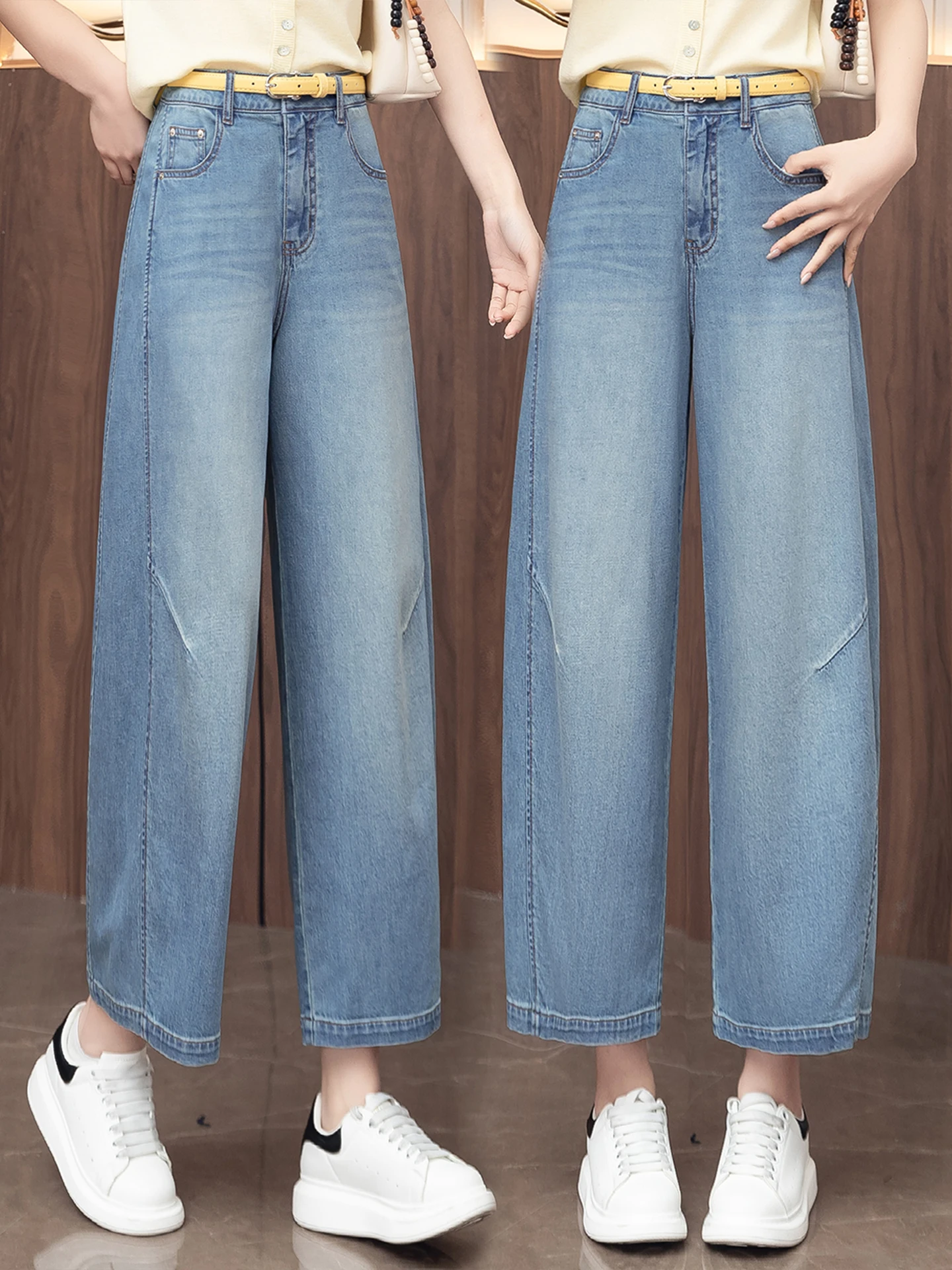 High Waist Wide Leg Knife Jeans Women's Summer Thin New Fashion Popular Loose Fit Casual Denim Pants Dreamy Elegance
High Waist Wide Leg Knife Jeans Women's Summer Thin New Fashion Popular Loose Fit Casual Denim Pants Dreamy Elegance