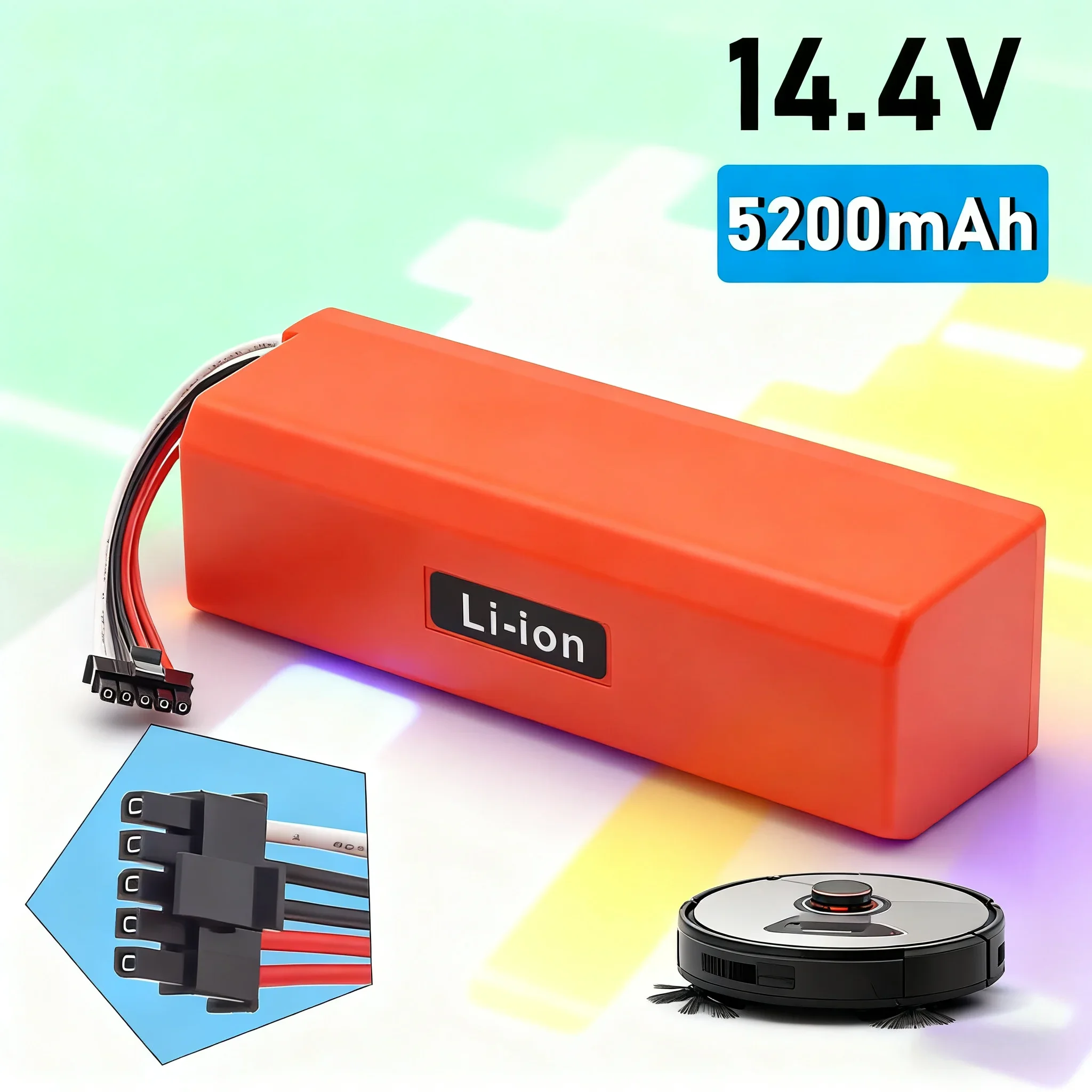 4S2P 14.4V 5200mAh Replacement D099-4S2P Battery For Xiaomi Mi Robot Vacuum-Mop 2 Pro Vacuum-Mop 2 MJSTS1 C101 MJSTP 74.88W
4S2P 14.4V 5200mAh Replacement D099-4S2P Battery For Xiaomi Mi Robot Vacuum-Mop 2 Pro Vacuum-Mop 2 MJSTS1 C101 MJSTP 74.88W