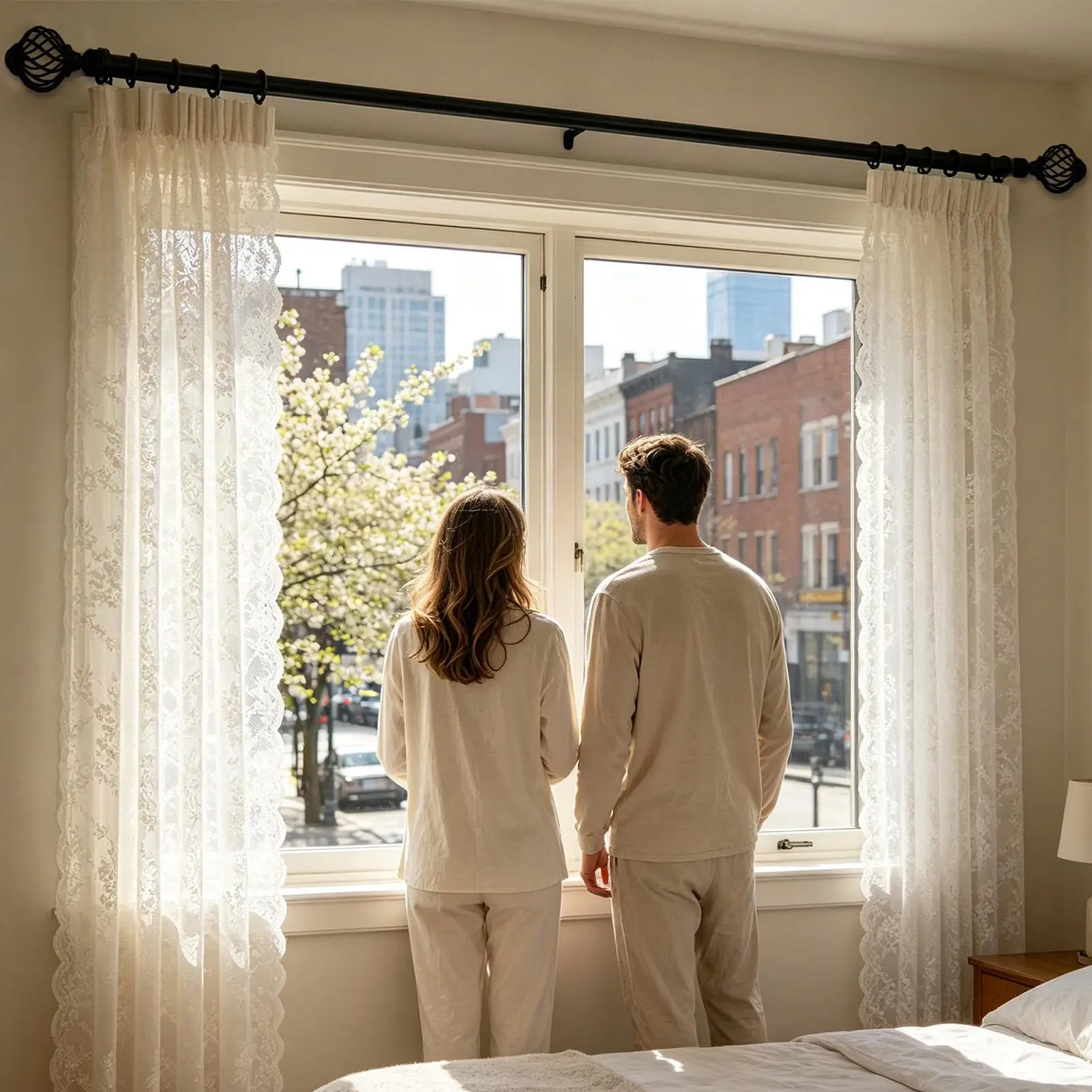 Metal Curtains Poles Adjustable 30-90 Inch Drapery Pole With Finials Extendable Curtains Rod For Window For Bedroom Living Room
Metal Curtains Poles Adjustable 30-90 Inch Drapery Pole With Finials Extendable Curtains Rod For Window For Bedroom Living Room