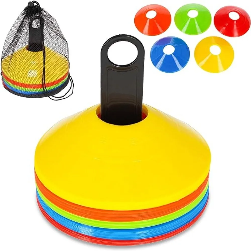 25/50Pcs Colorful Soccer Disc Cone Set Flexible with Stand Soccer Training Sign Dish with Carrying Bag Tear-resistant
25/50Pcs Colorful Soccer Disc Cone Set Flexible with Stand Soccer Training Sign Dish with Carrying Bag Tear-resistant