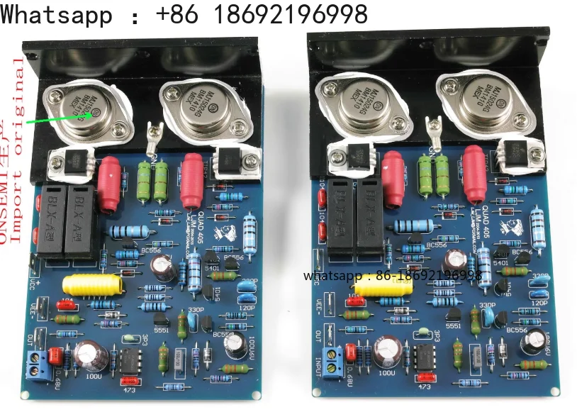 2pcs QUAD405 Audio Power Amplifier Board - 100W×2 Stereo Amplifier (DIY Kit & Assembled Options)
2pcs QUAD405 Audio Power Amplifier Board - 100W×2 Stereo Amplifier (DIY Kit & Assembled Options)